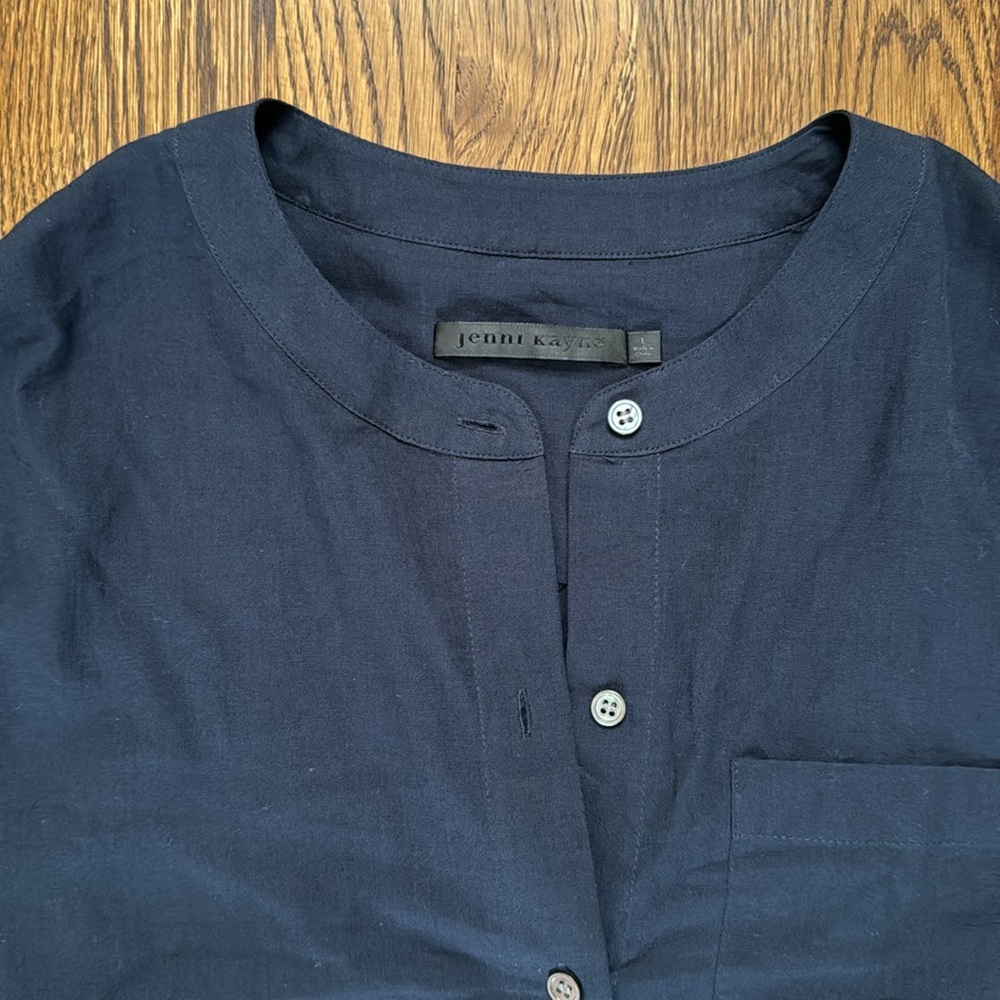 Jenni Kayne Navy Button-Front Maxi Dress - Picture 5 of 8